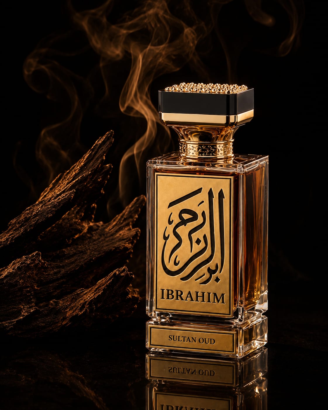 Sultan Oud bottle, macro detail