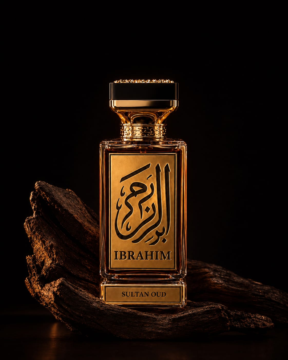 Sultan Oud eau de parfum in an IBRAHIM lifestyle setting