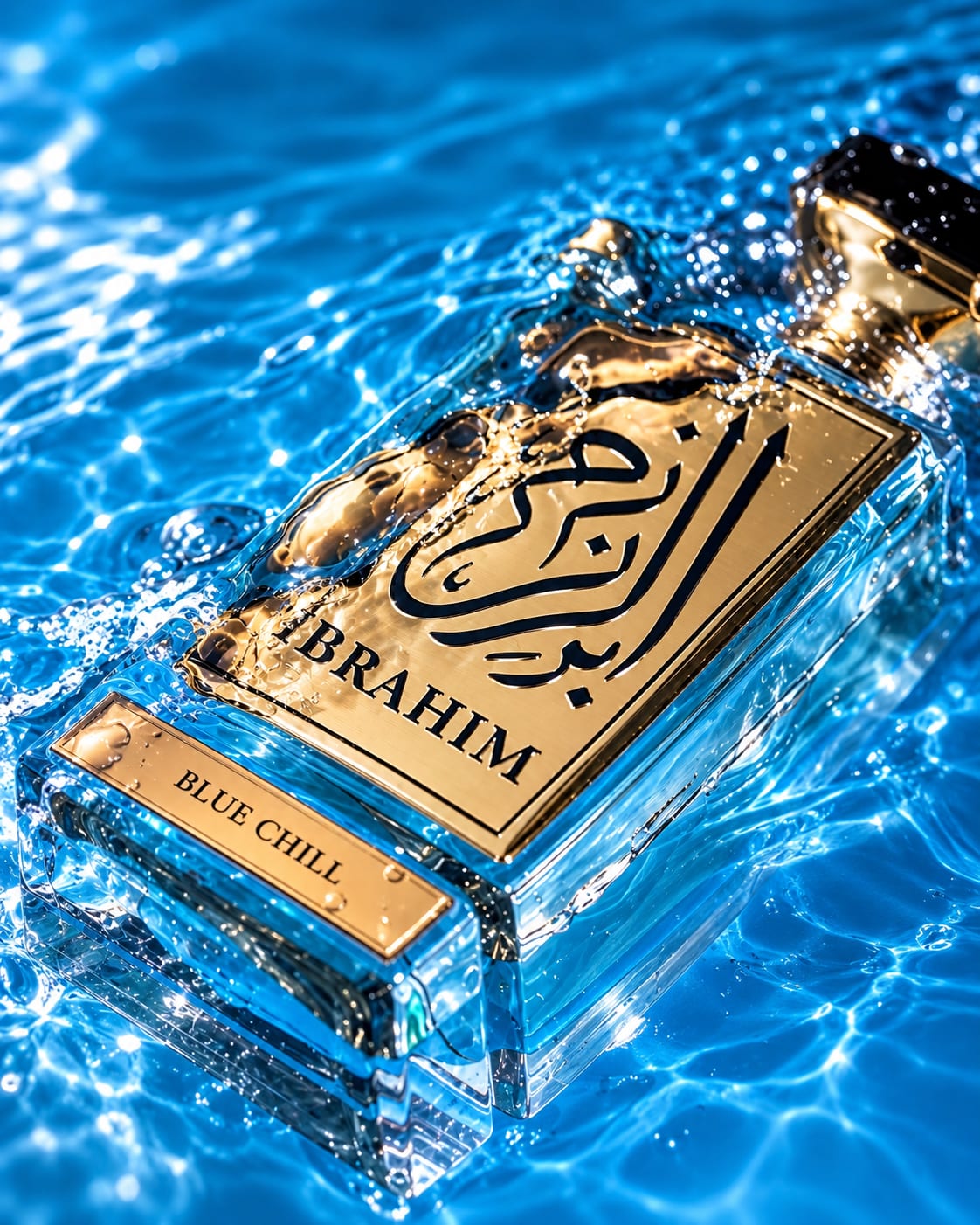 Blue Chill Ocean Blue eau de parfum, flat lay composition
