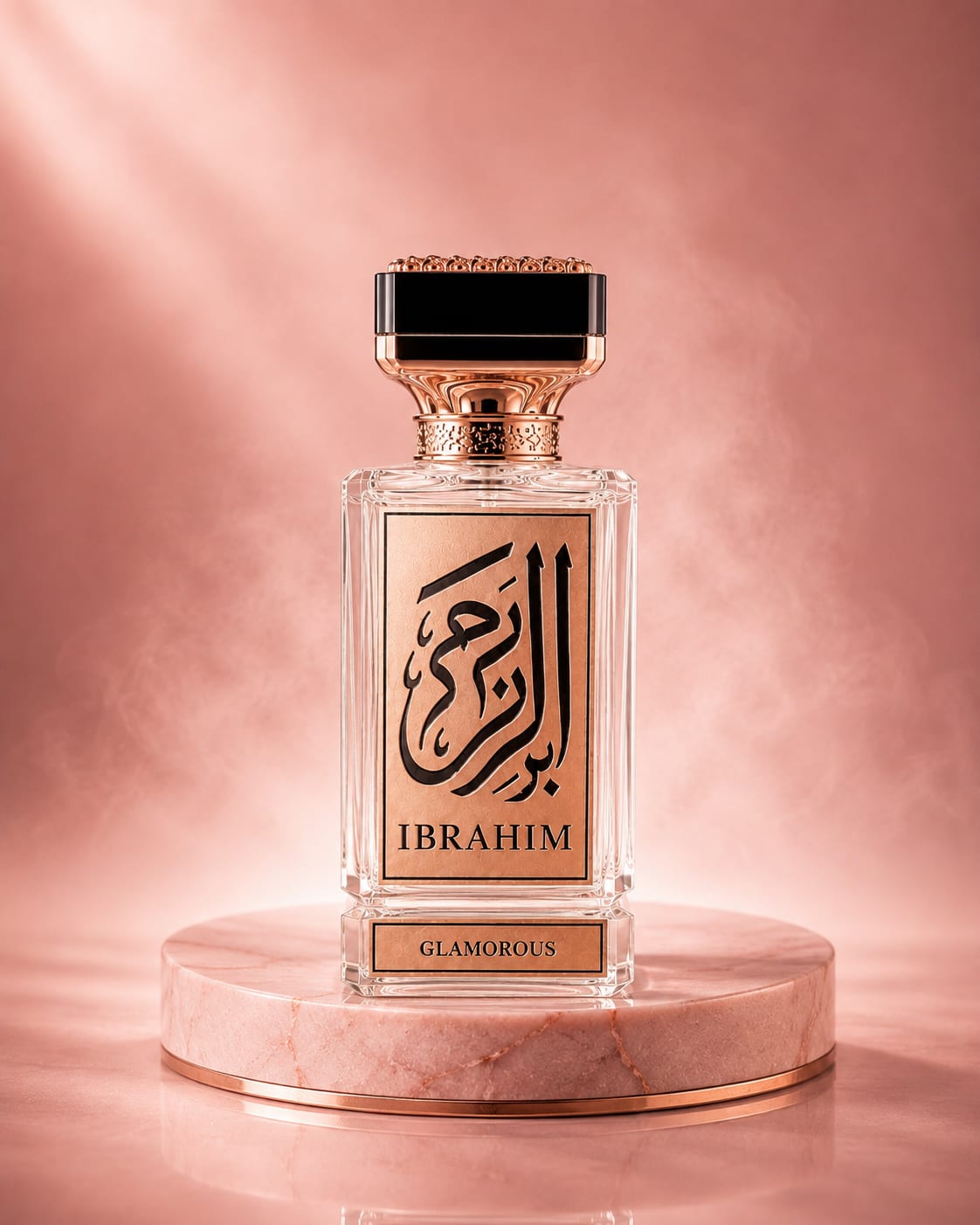 Glamorous eau de parfum in an IBRAHIM lifestyle setting